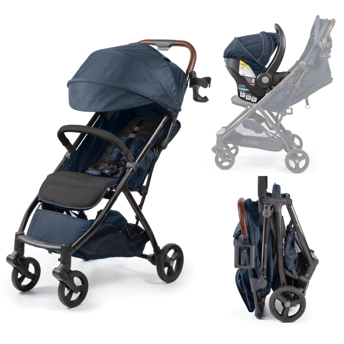 Ingenuity 3Dquickclose CS+ Compact Fold Stroller â Lightweight Stroller with Oversized Canopy, Extra-Large Storage and Compact Fold, Gray