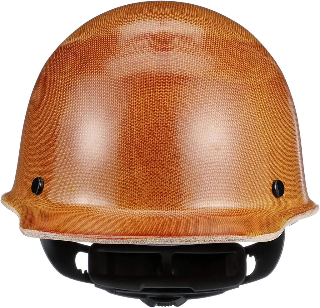 MSA Skullgard Cap Style Safety Hard Hat with Suspension - Non-Slotted Cap, Made of Phenolic Resin, Radiant Heat Loads up to 350F | Fas-Trac III Ratchet Suspension