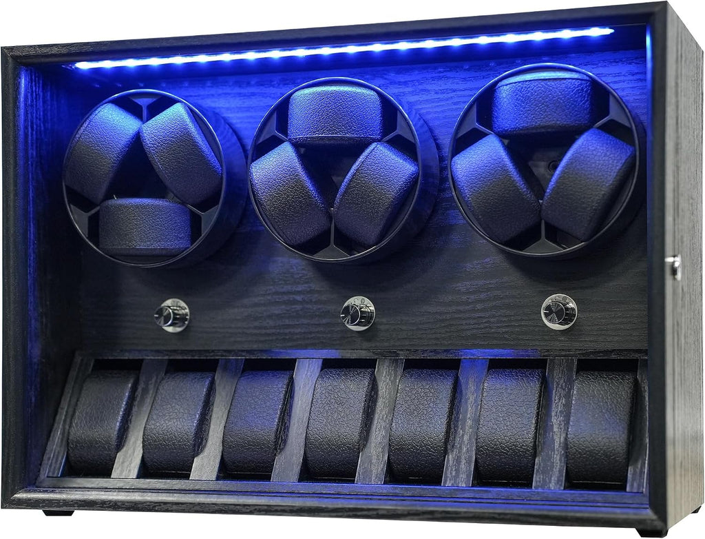 Oryx Watch Winder for 4/6/9/12 Automatic Watches, Rotating Watch Case