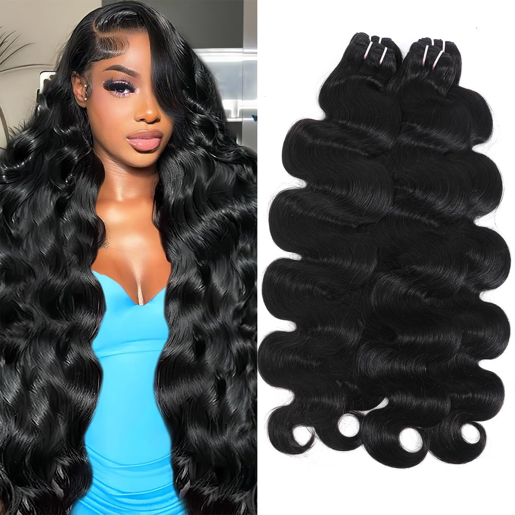 15A Raw Indian Human Hair Bundles Body Wave Bundles Human Hair,Triple Lifespan Virgin Remy Hair,No Tangle Shedding,Keep Texture Silky Soft After Multiple Washes (3 Bundles Natural Black, 20 22 24)
