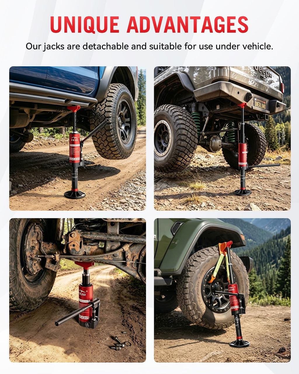 Portable Hydraulic Jack with Lift Mate, 4x4 Off Road Jack for SUV ATV UTV