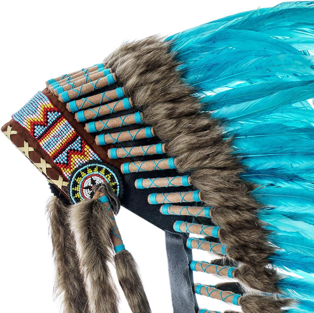 Novum Crafts Large Indian Chief Headdress - Feather War Bonnet Costume