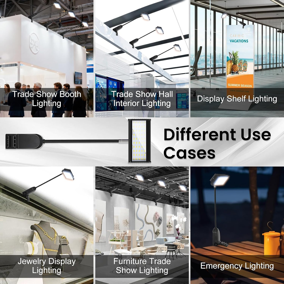 LED Trade Show Display Lights, Connectable for Exhibition Lighting