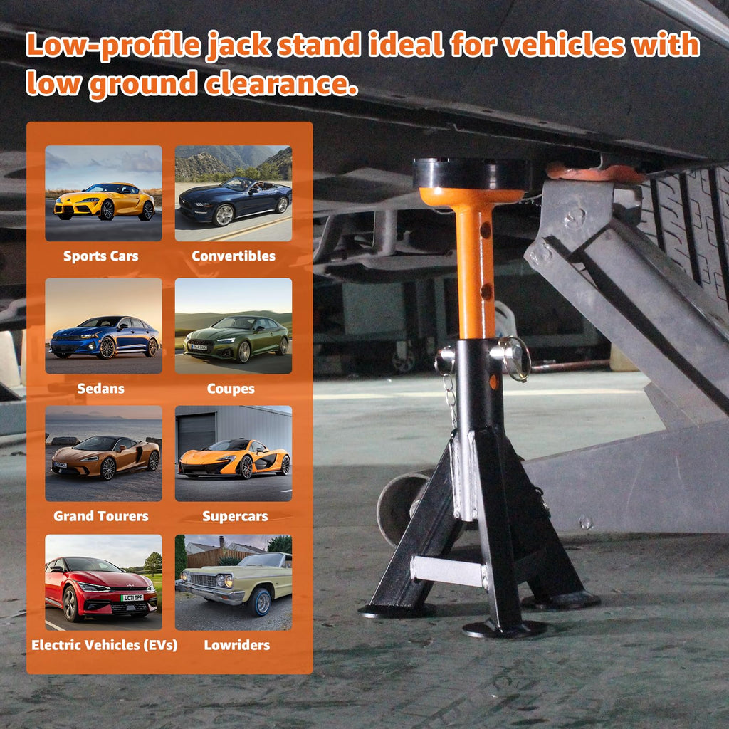 BESTOOL Jack Stands 4 Ton, Adjustable Car Jack Stand, 2 Pack