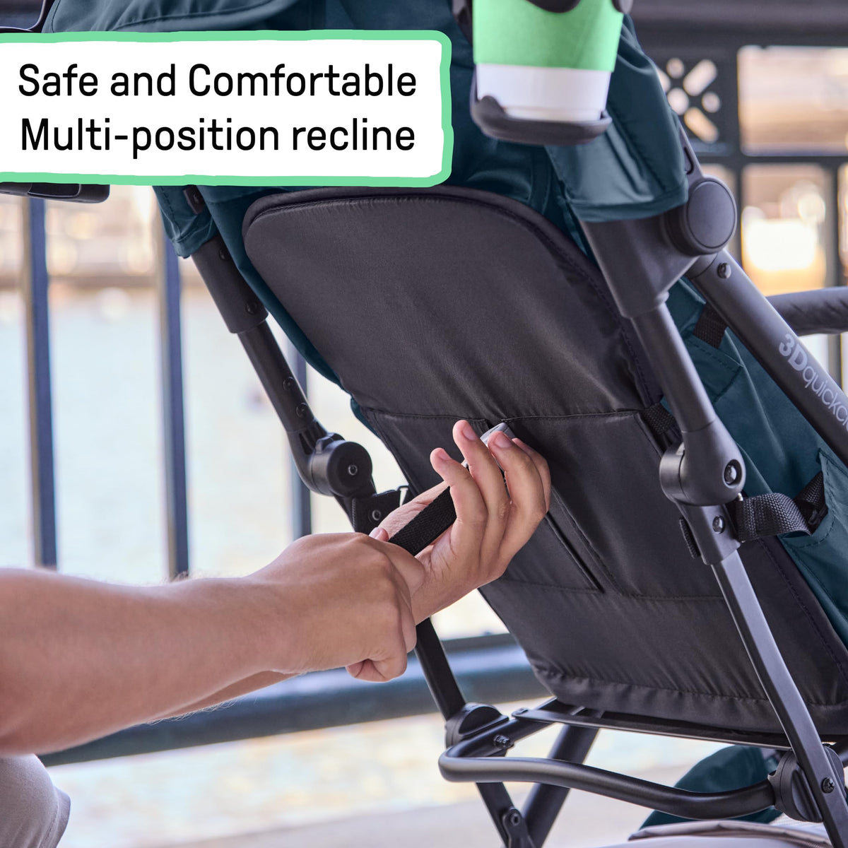 Ingenuity 3Dquickclose CS+ Compact Fold Stroller â Lightweight Stroller with Oversized Canopy, Extra-Large Storage and Compact Fold, Gray