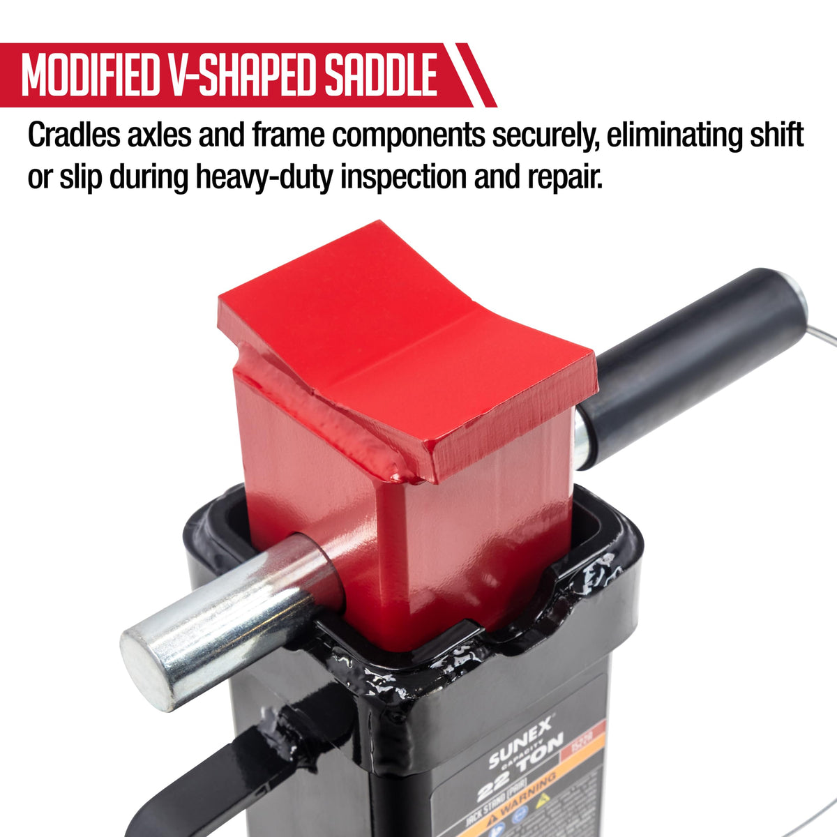 Sunex 1310 10-Ton Medium Height Pin Type Jack Stands, Pair, Red