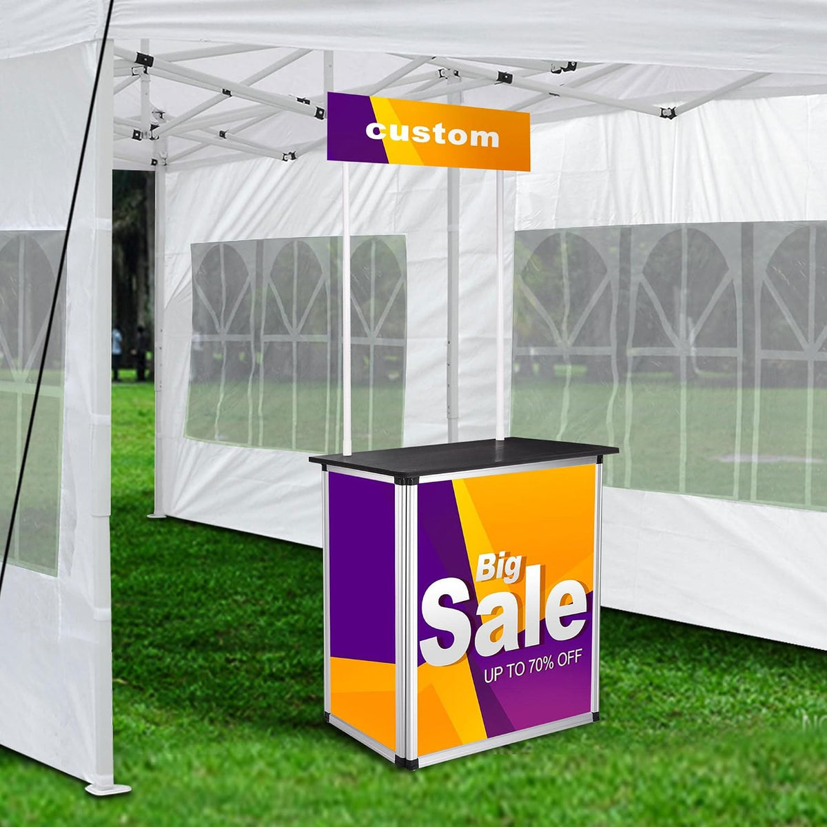 Yescom 2 Set Pop Up Promotional Counter with Header Board