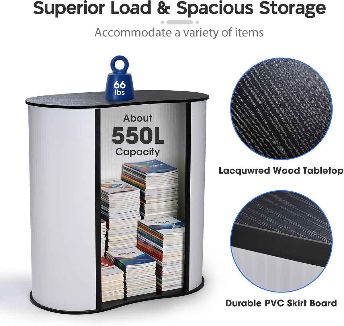 Yescom 2 Set Portable Podium Counter Tables