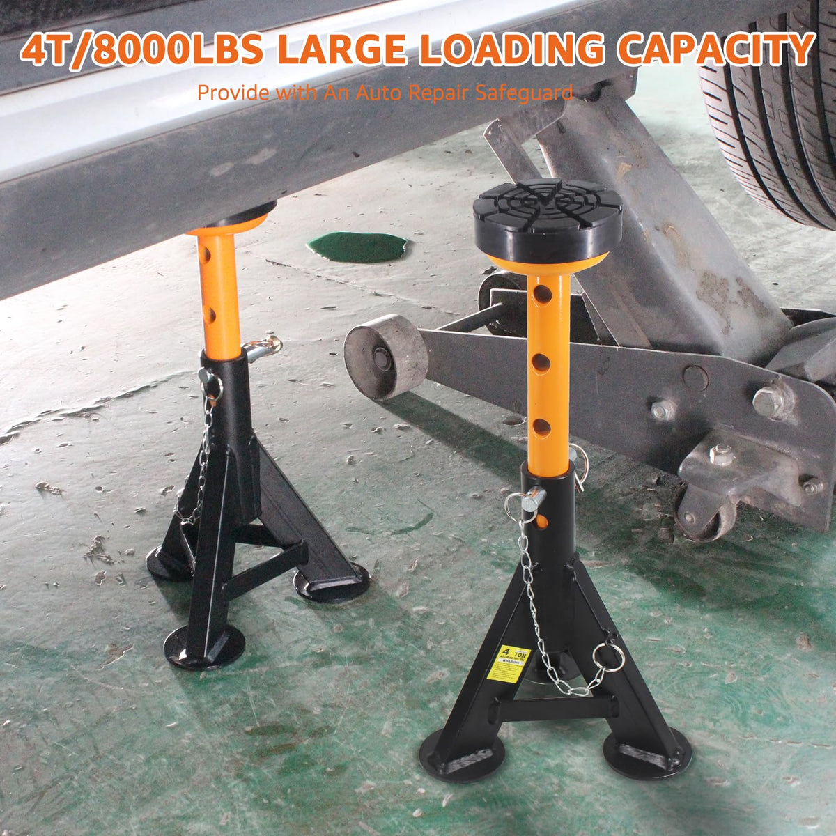 BESTOOL Jack Stands 4 Ton, Adjustable Car Jack Stand, 2 Pack
