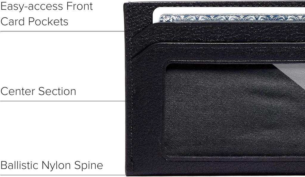 TUMI Delta Slim Card Case Wallet with RFID ID Lock for Men, Black