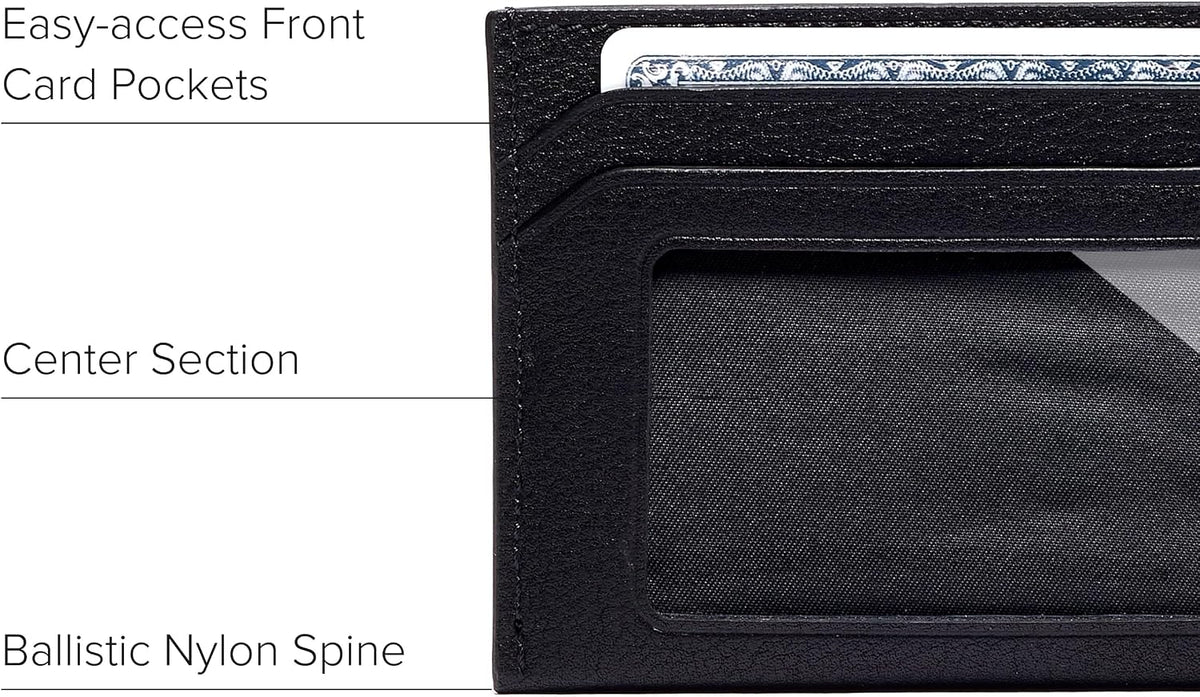 TUMI Delta Slim Card Case Wallet with RFID ID Lock for Men, Black
