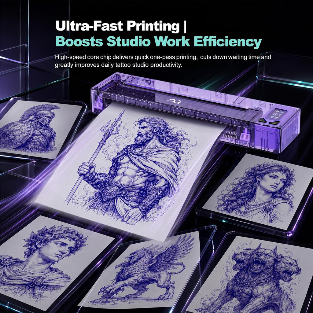 OG Wireless Tattoo Stencil Printer Transfer Tattoo Printer Supplyies Compatible with Android and iOS Smart Phones&Laptops