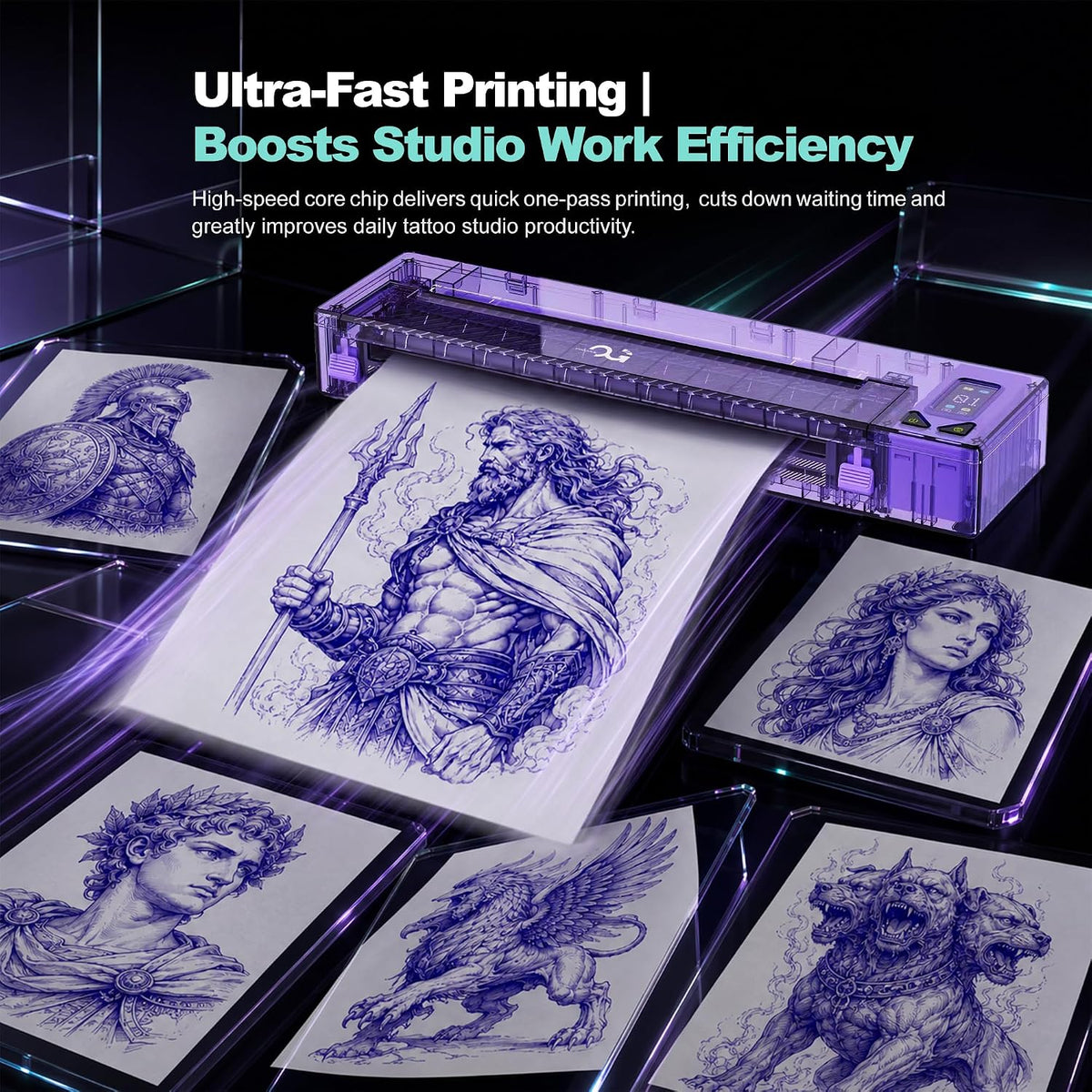 OG Wireless Tattoo Stencil Printer Transfer Tattoo Printer Supplyies Compatible with Android and iOS Smart Phones&Laptops