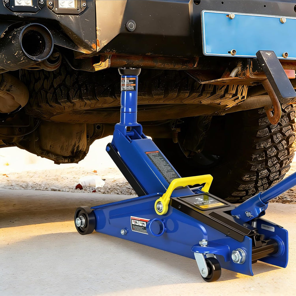 Jack Boss 3 Ton Hydraulic Floor Jack, 6000 LBS Capacity Car Jack, Lifting Range 5.8"-21" Portable Service Lift Jack for Cars, SUVs, Trucks, Blue