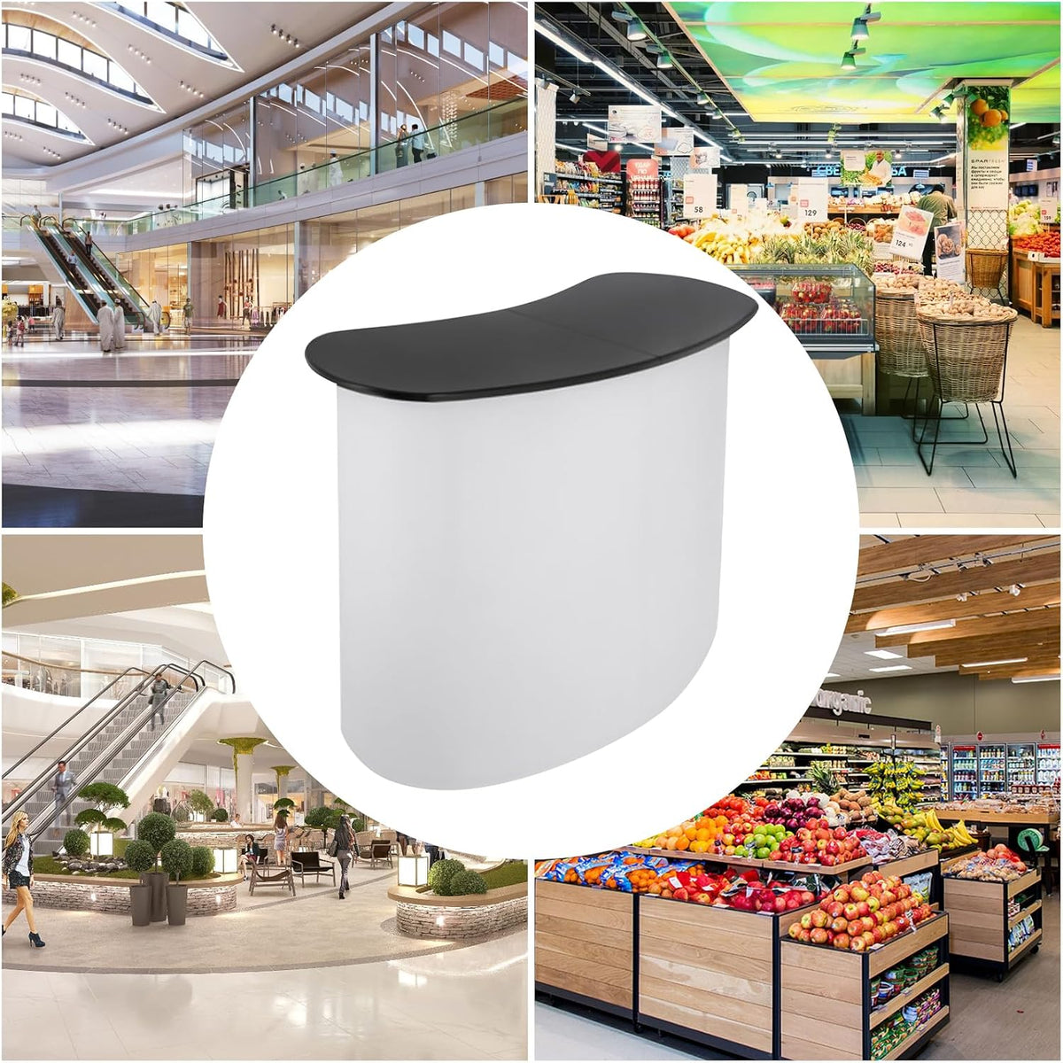 Portable Trade Show Counter Tradeshow Podium Table,Salon Reception Desk,Pop Up Mall Shop Display Counter Table Stand