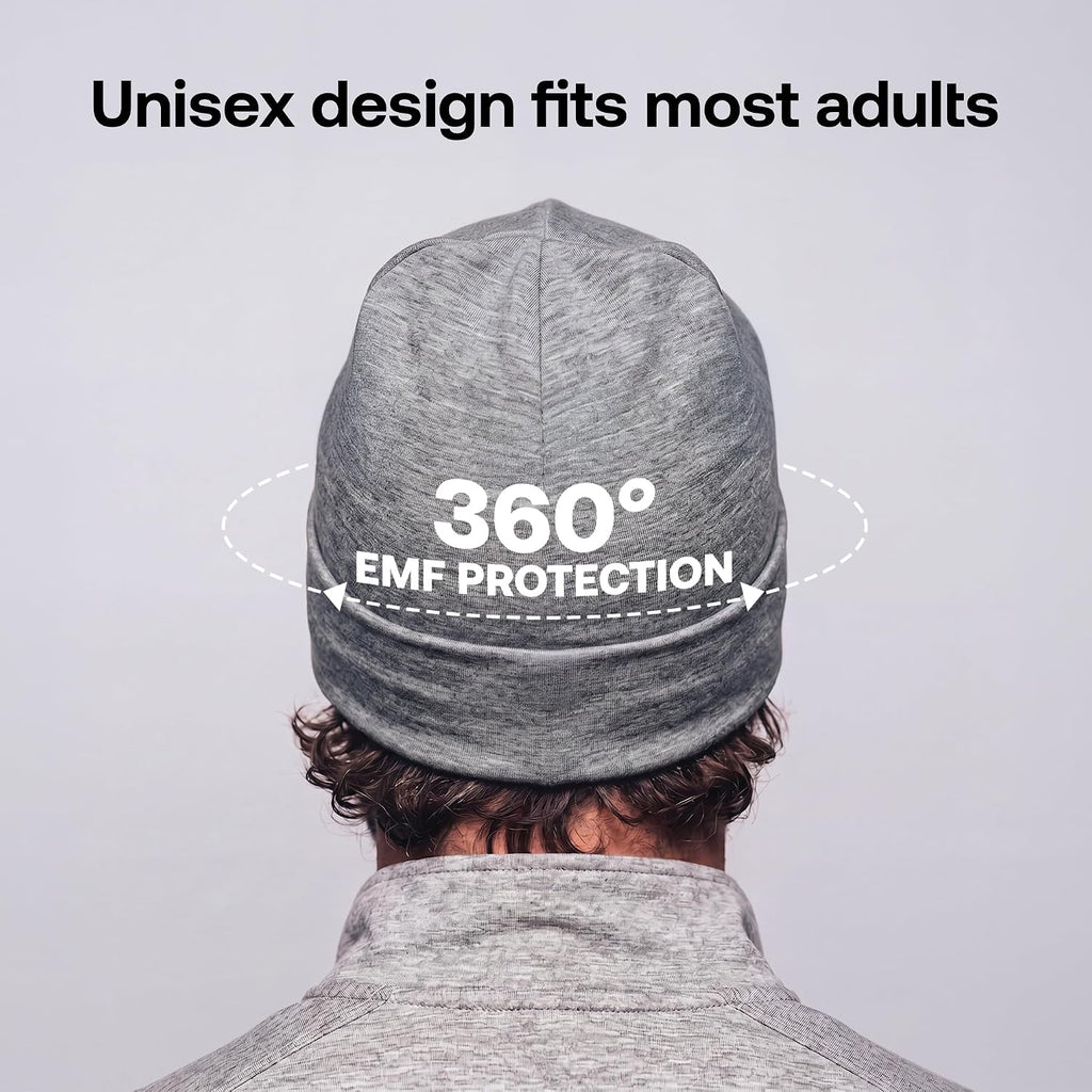 HAVN EMF Lightweight Beanie for Men & Women - Blocking Faraday Hat with WaveStopper Silver Shielding - Blocks 99% of WiFi 5G Cellphone Radiation - Breathable Sleep Cap - Heather Grey One Size
