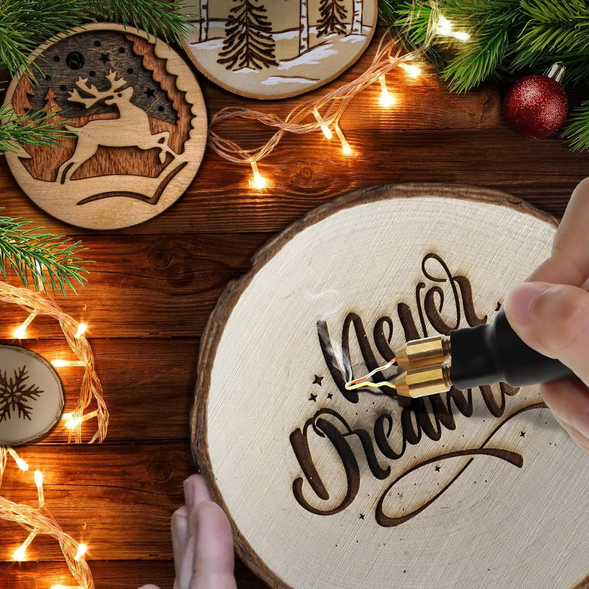 Tekchic 60W Wood Burning Kit, Pyrography Tool with 20 Wire Tips