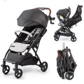 Ingenuity 3Dquickclose CS+ Compact Fold Stroller â Lightweight Stroller with Oversized Canopy, Extra-Large Storage and Compact Fold, Gray