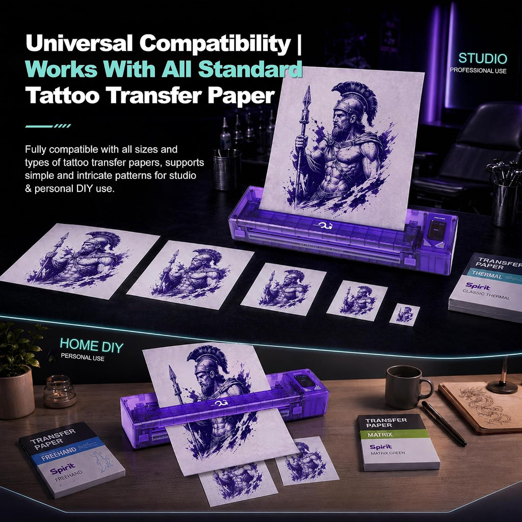 OG Wireless Tattoo Stencil Printer Transfer Tattoo Printer Supplyies Compatible with Android and iOS Smart Phones&Laptops