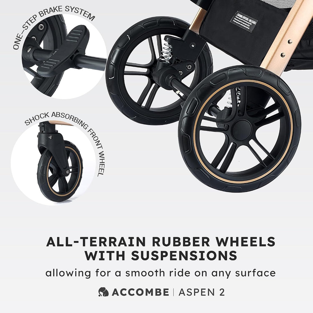 Accombe 2-in-1 Convertible Baby Stroller for Newborn to Toddler
