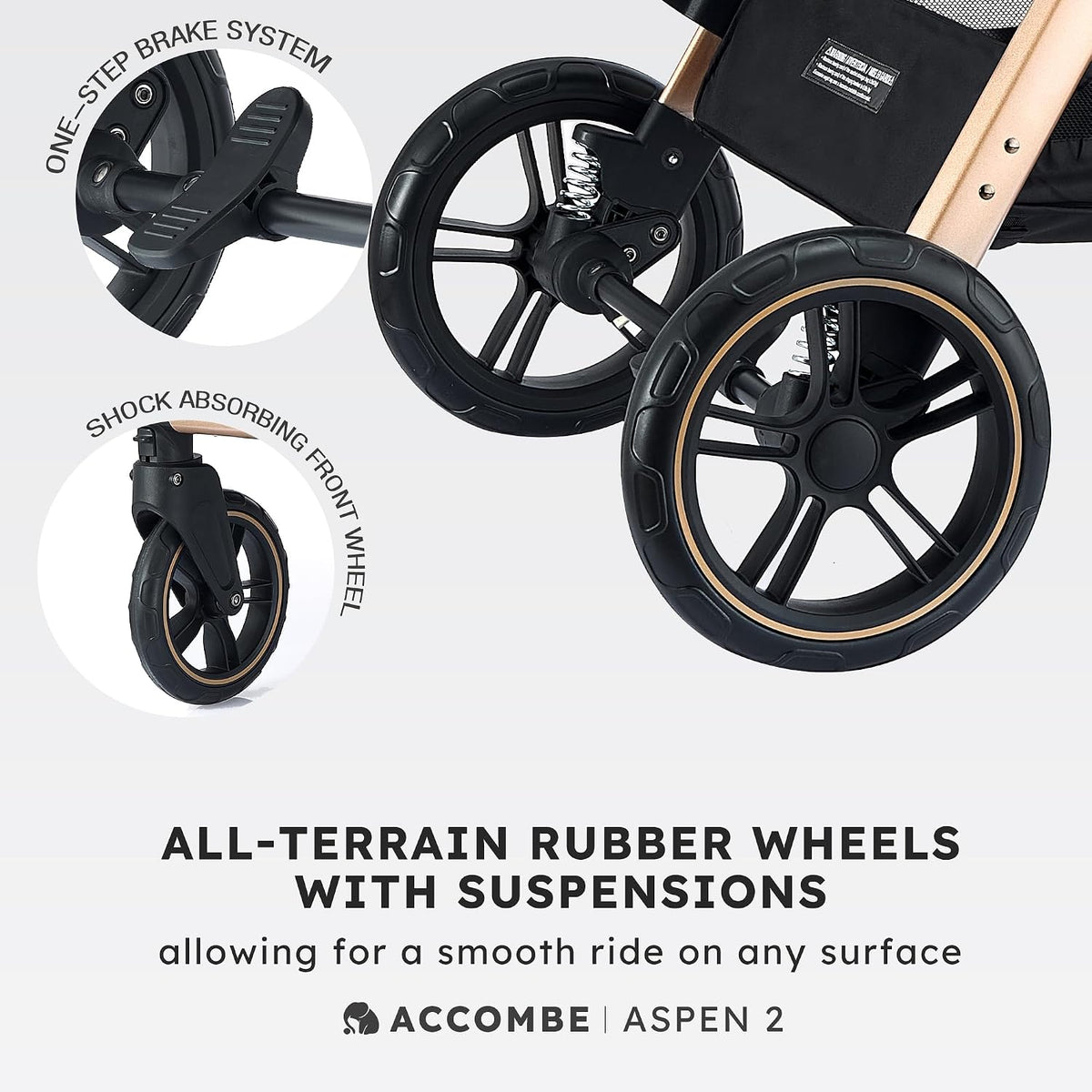 Accombe 2-in-1 Convertible Baby Stroller for Newborn to Toddler