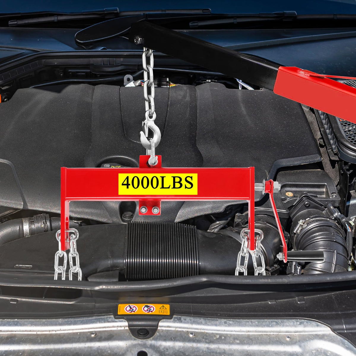 2 Ton Hydraulic Engine Hoist Crane, 4400LBS Folding Cherry Picker