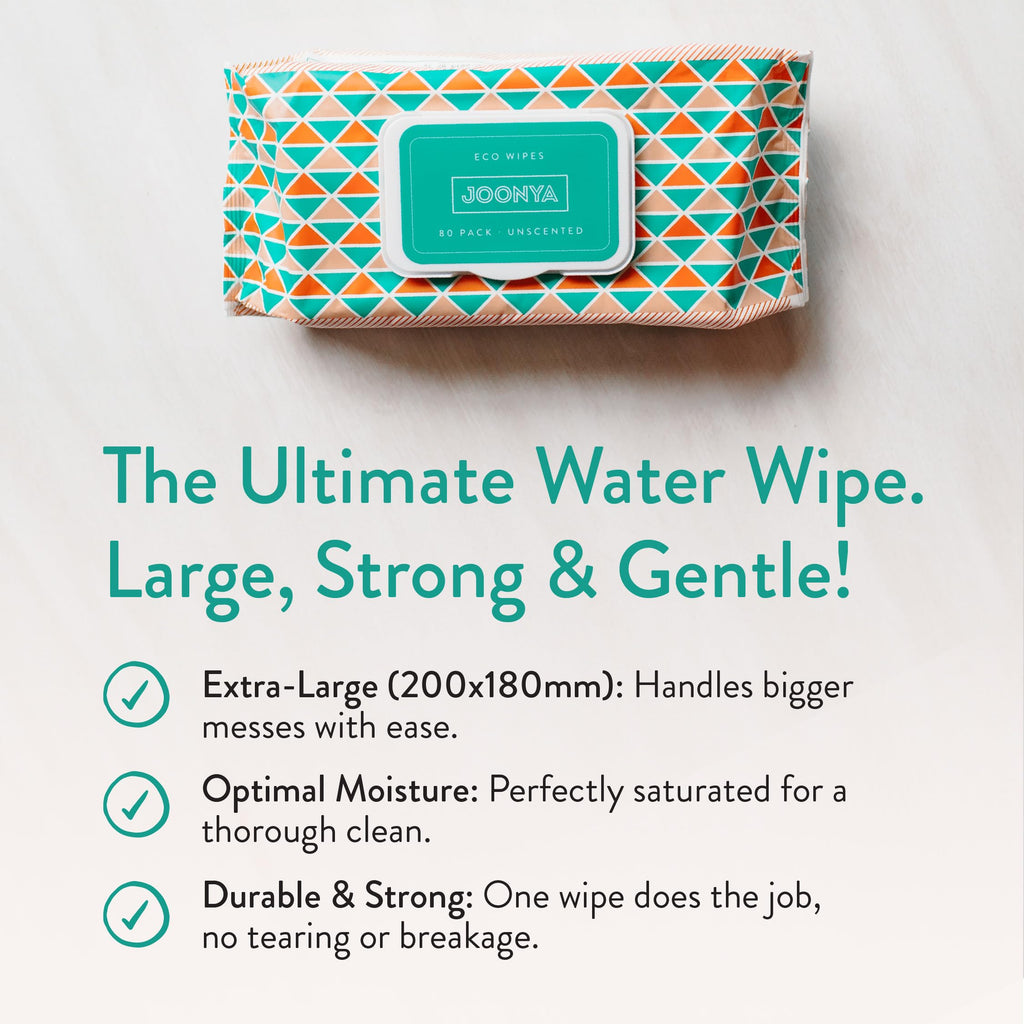 JOONYA Unscented Baby Wipes â Plant-Based, Fragrance-Free Bulk Diaper Wipes | Hypoallergenic, Non-Toxic & Biodegradable Wet Wipes for Sensitive Newborn Skin | 24 Packs of 80 (1,920 Total)
