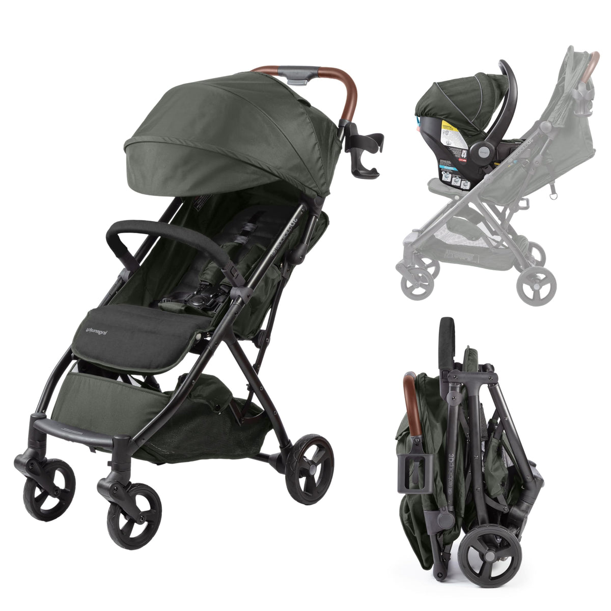 Ingenuity 3Dquickclose CS+ Compact Fold Stroller â Lightweight Stroller with Oversized Canopy, Extra-Large Storage and Compact Fold, Gray