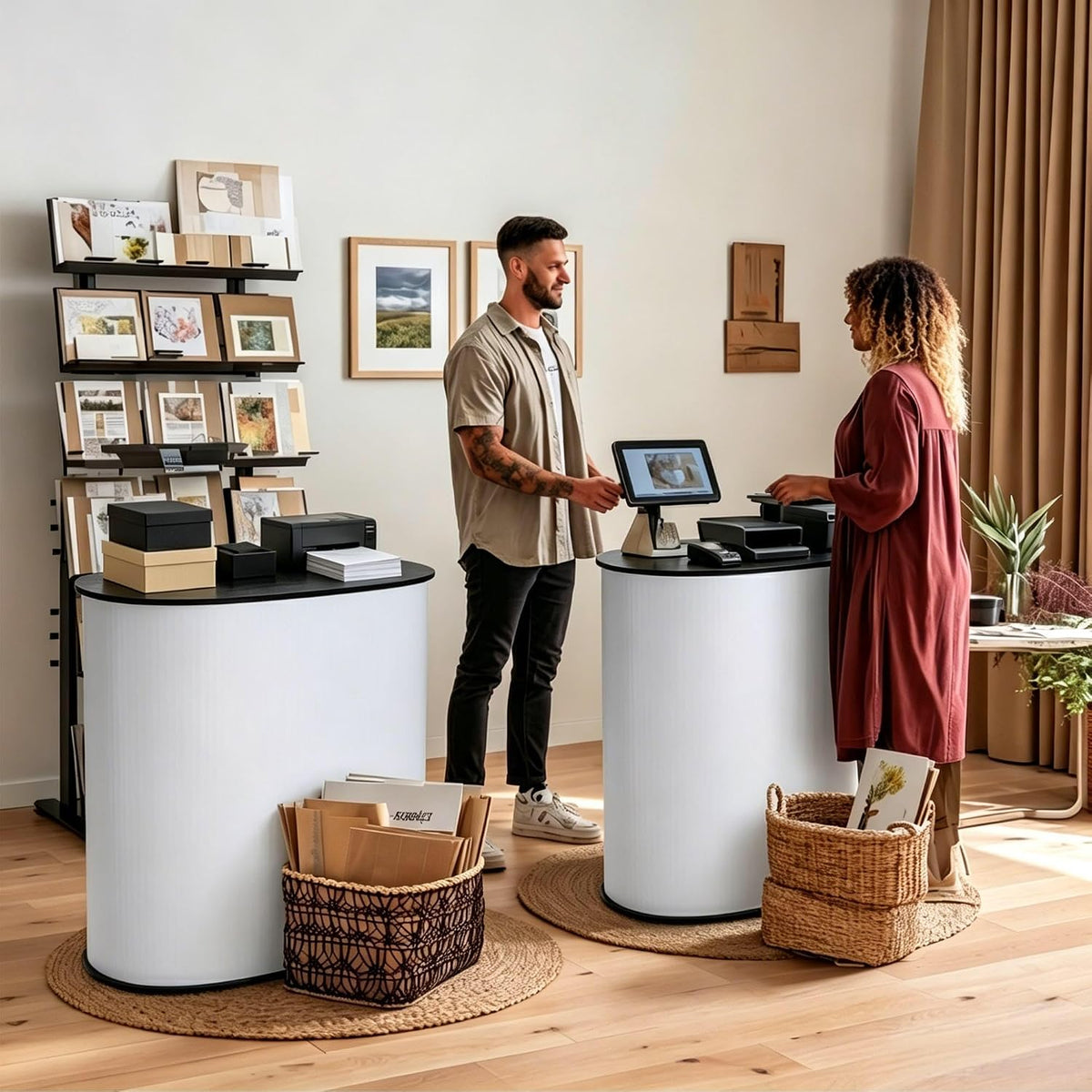 Yescom 2 Set Portable Podium Counter Tables