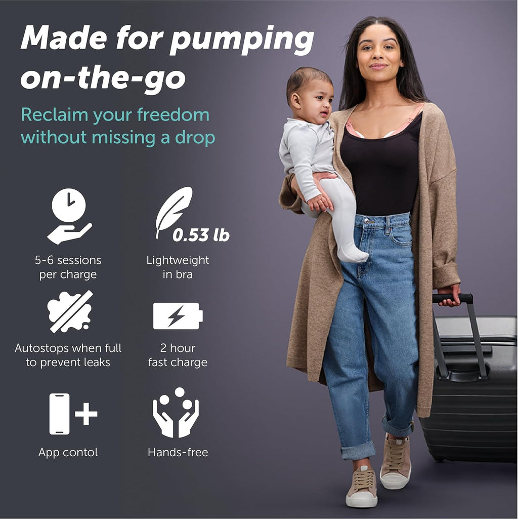 Elvie - Double, Wearable Breast Pump w/App - The Smallest & Quietest - Portable - Hands Free & Discreet - Automated with Four Personalized Settings