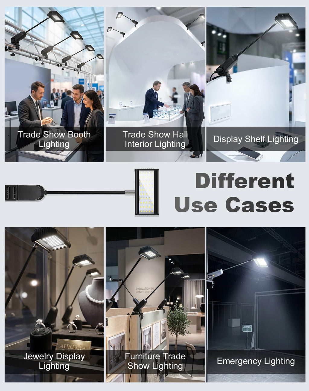 LED Trade Show Display Lights, Connectable for Exhibition Lighting