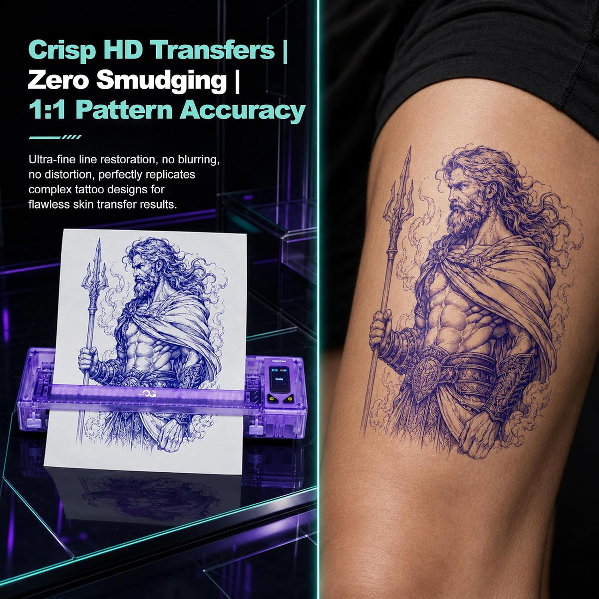 OG Wireless Tattoo Stencil Printer Transfer Tattoo Printer Supplyies Compatible with Android and iOS Smart Phones&Laptops