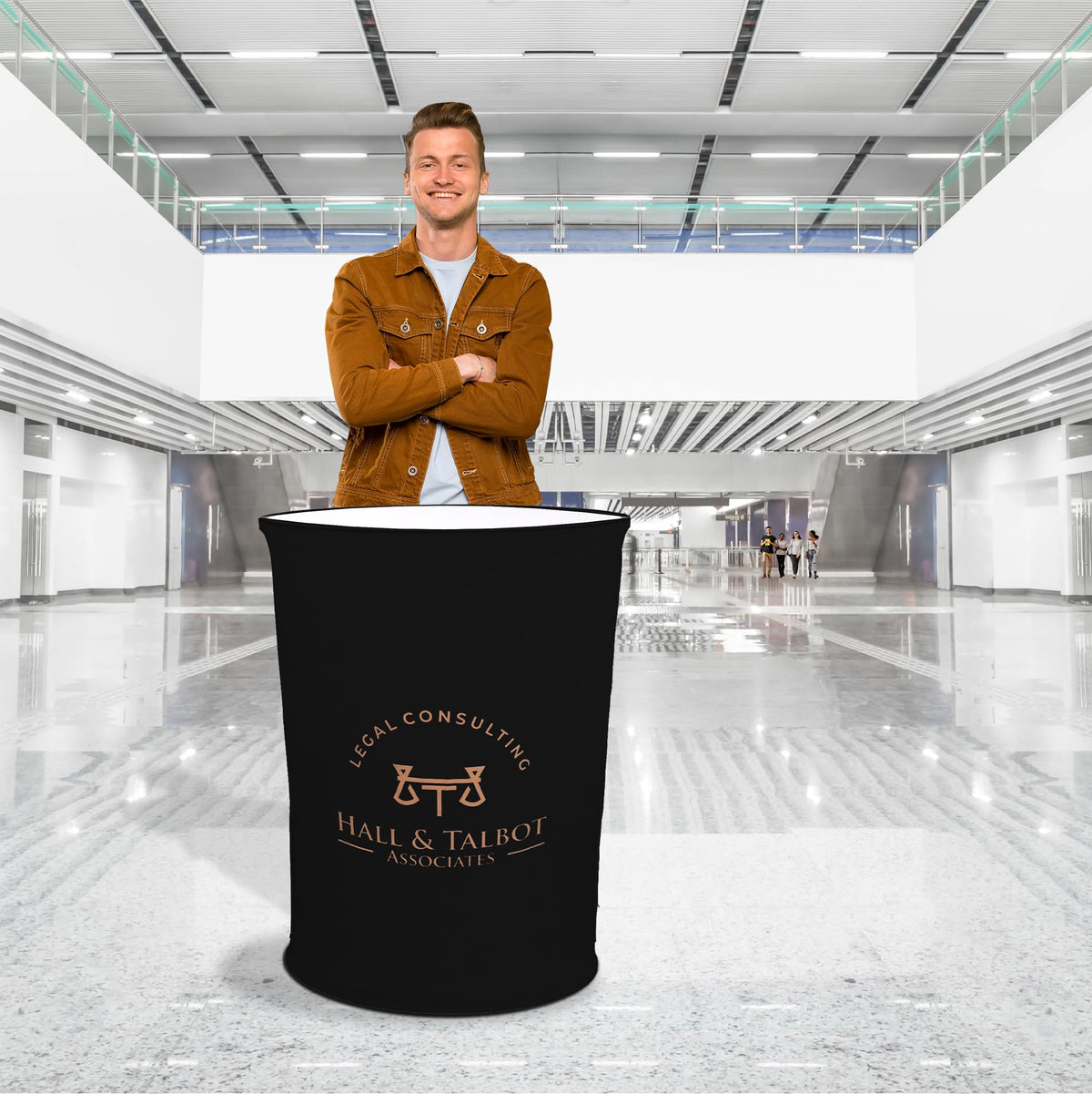 LookOurWay Customizable Square Trade Show Podium, Includes, Custom