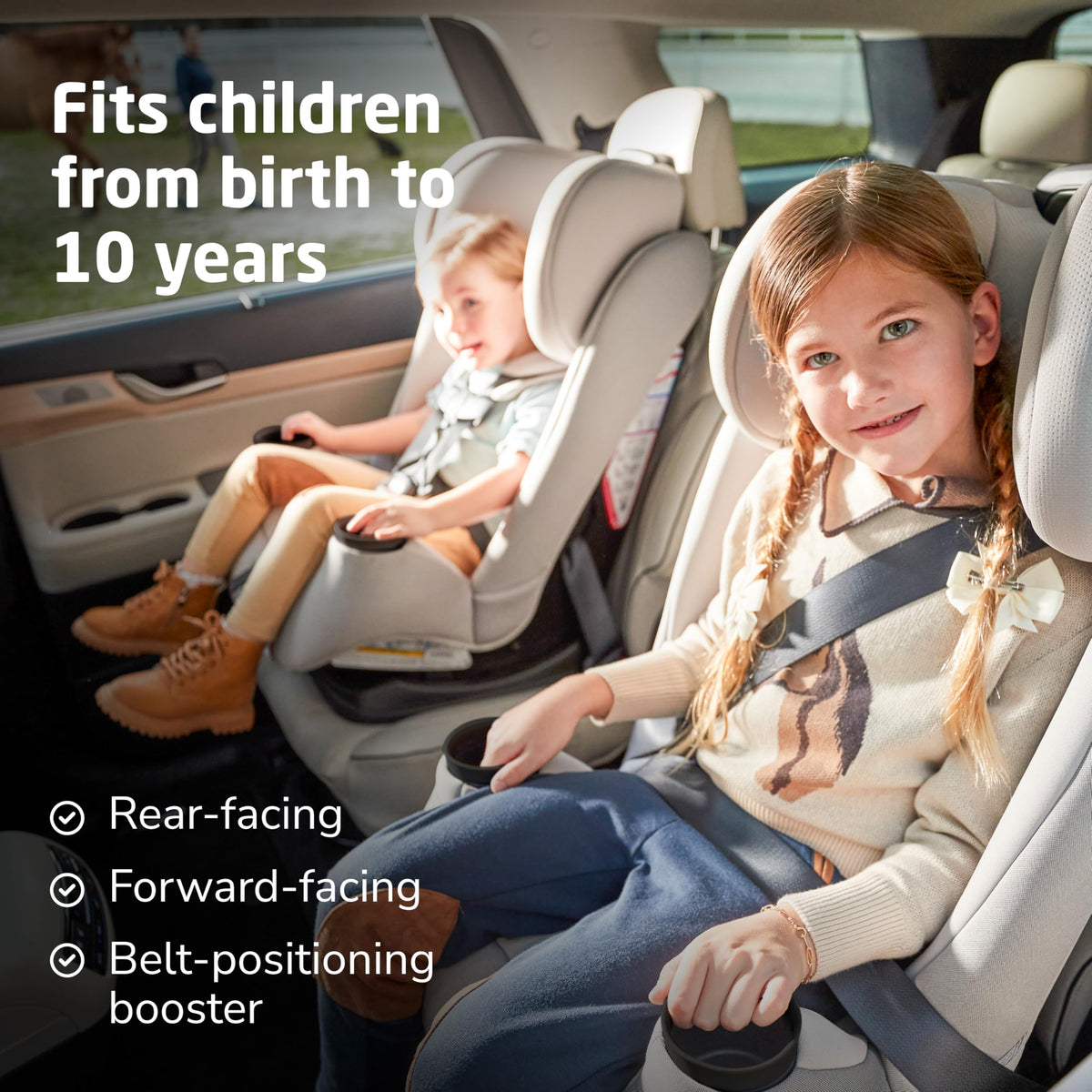 Maxi-Cosi Pria All-in-One Convertible Car Seat, Infant to Toddler Car Seat, Easy-Install Harness, Machine-Washable Cover, 5-100 lbs, SeaDrift