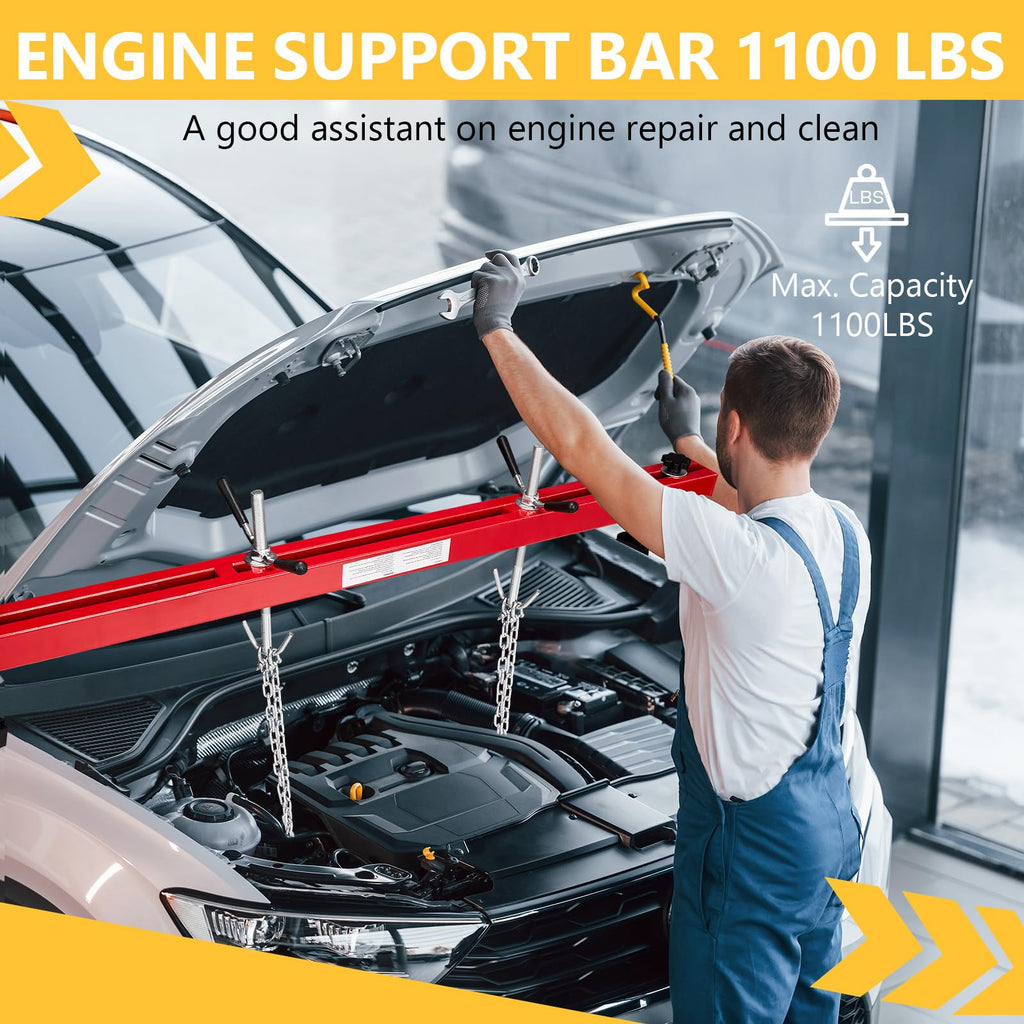 2 Ton Hydraulic Engine Hoist Crane, 4400LBS Folding Cherry Picker