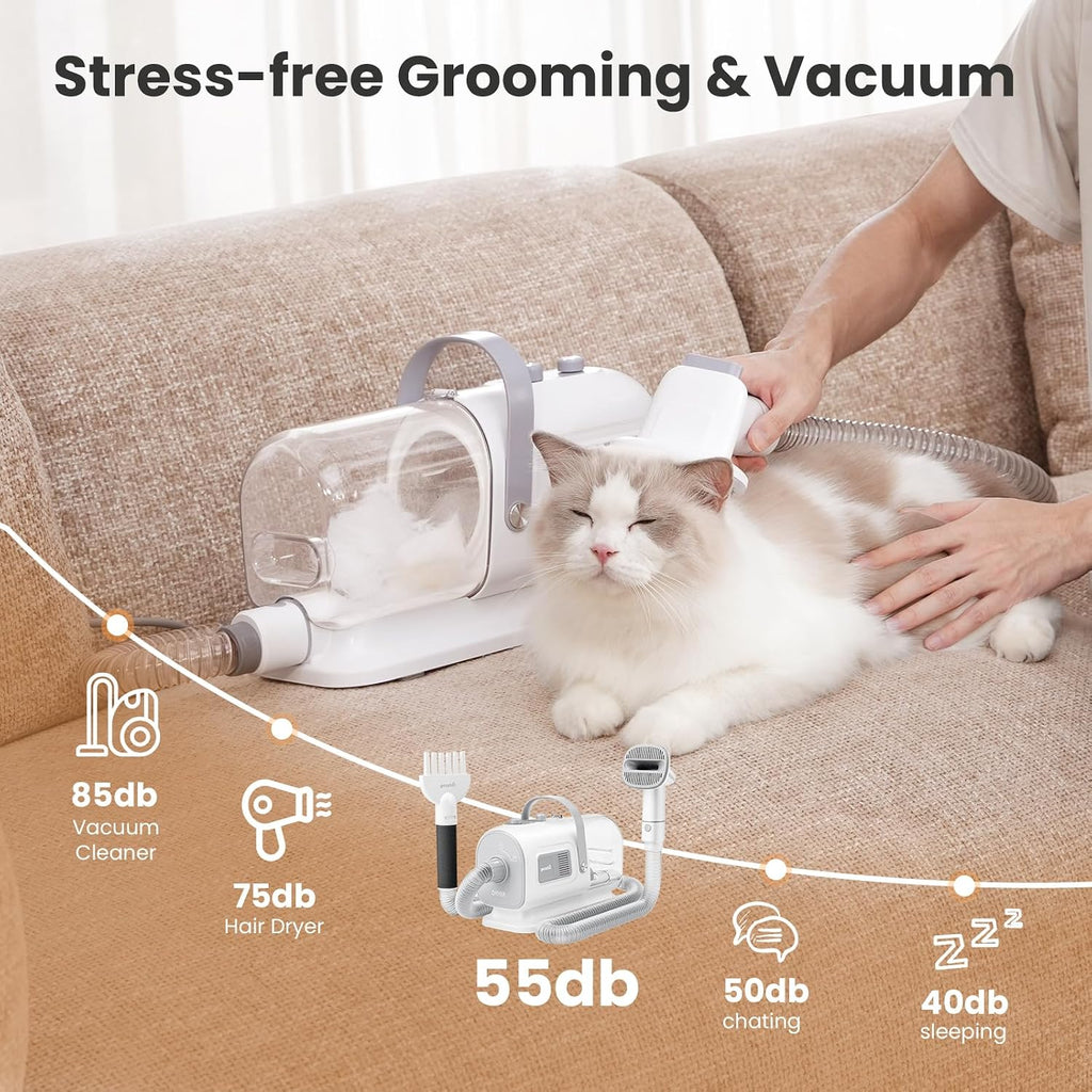 Pecute 7-in-1 Dog Grooming Vacuum & Dryer for Heavy Shedding