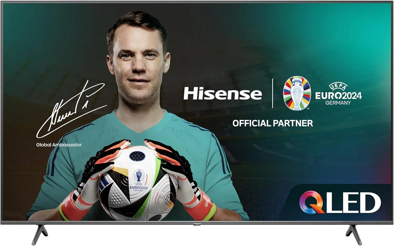 Hisense 50A7KQ QLED VIDAA Smart TV, telewizor 50 cali, z technologią Quantum Dot Colour, 60 Hz VRR, Dolby Vision, Bluetooth i HDMI, udostępnianie na telewizorze, Alexa wbudowana (2023)