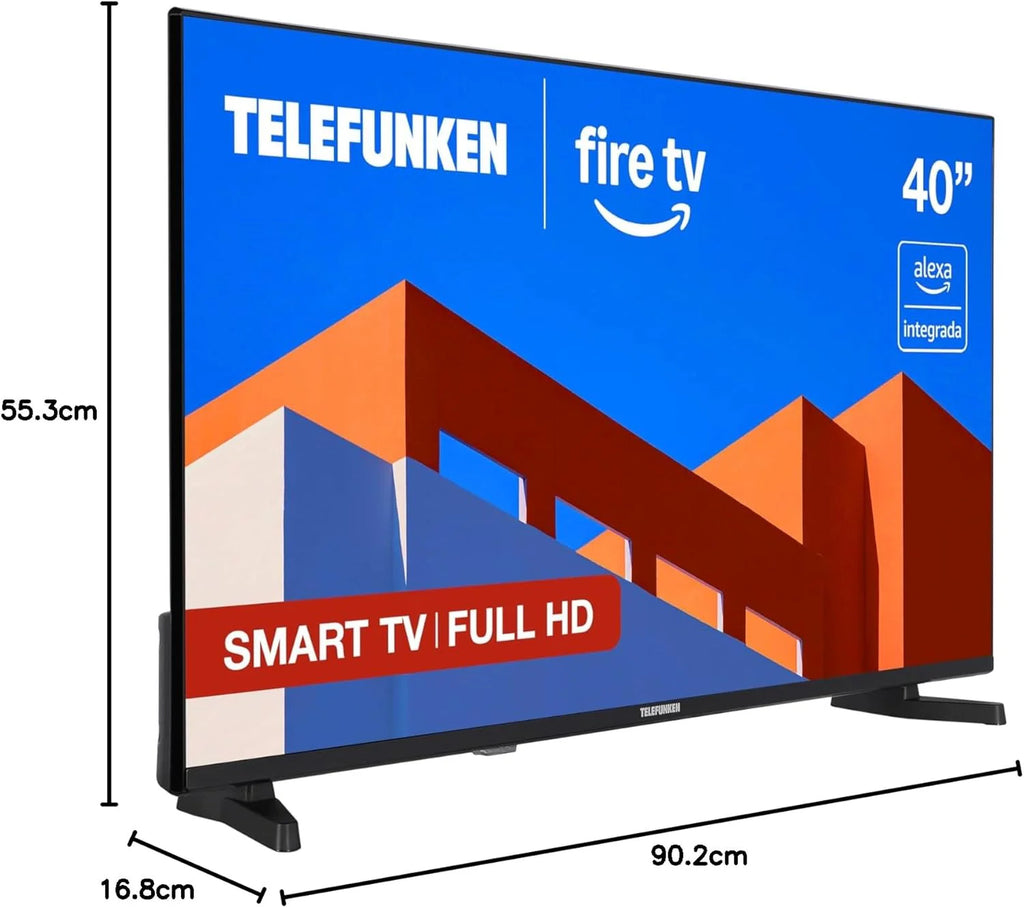 TELEFUNKEN 50FTV825, 50 cali 4K UHD, Smart TV Fire OS, HDR10, MEMC, kompatybilny z Alexa, Dolby Atmos, Apple AirPlay, Bluetooth