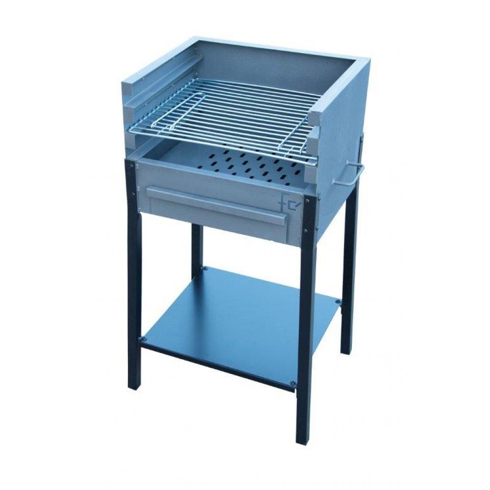 Flores Cortes - Grill 3-poziomowy Zujar Model 500 x 400 x 1000 mm. Na drewno opałowe i węgiel drzewny.