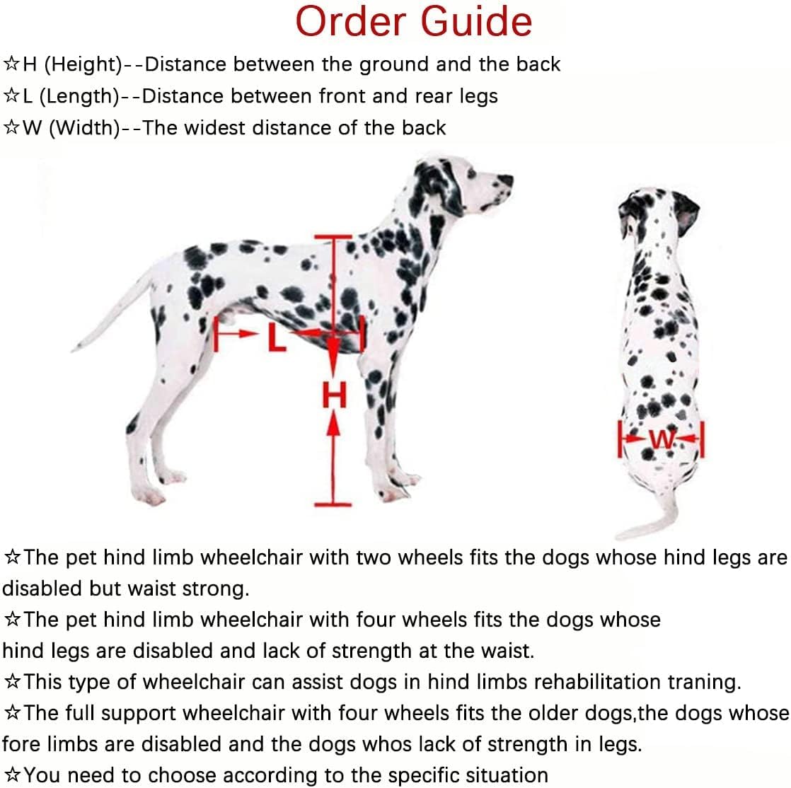 Regulowany Psa Wózek Inwalidzki,Wózek Zwierząt,Trening Rehabilitacyjny Psów Niepełnosprawnych Słabych Tylnych,Pasować Wysokości Zwierzęcia 55-70cm,Szerokość 24-32cm,Długość 35-45cm,XXL-2