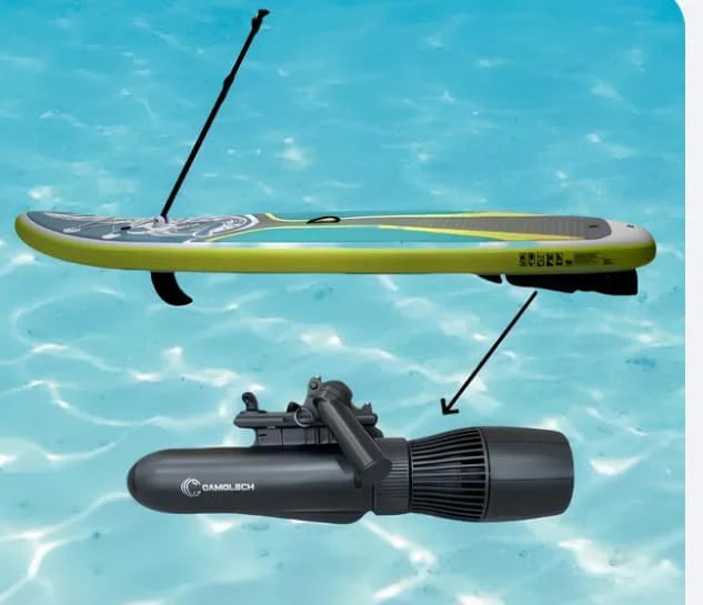 Elektryczny skuter wodny Jetski 700 W, 3 m/s, 14500 mAh, skuter wodny 160 min, bezszczotkowy silnik napędowy pod wodą do basenu i morza (standardowy + uchwyt + zestaw sup)