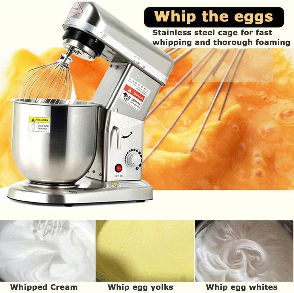 Commercial Food Mixer, 3 Speeds Food Stand Mikser, Kitchen Heavy Duty Mikser Mikser Z Miską Ze Stali Nierdzewnej Stojak Na Bakery Pizzeria Restaurant,5L