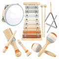 Wooden Musical Toy Set Xylophone, Drum & More for Kids 3-5