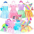 Princess Dress Up Set with 4–5 Roles, Tops, Skirts, Tiaras, Jewelry
