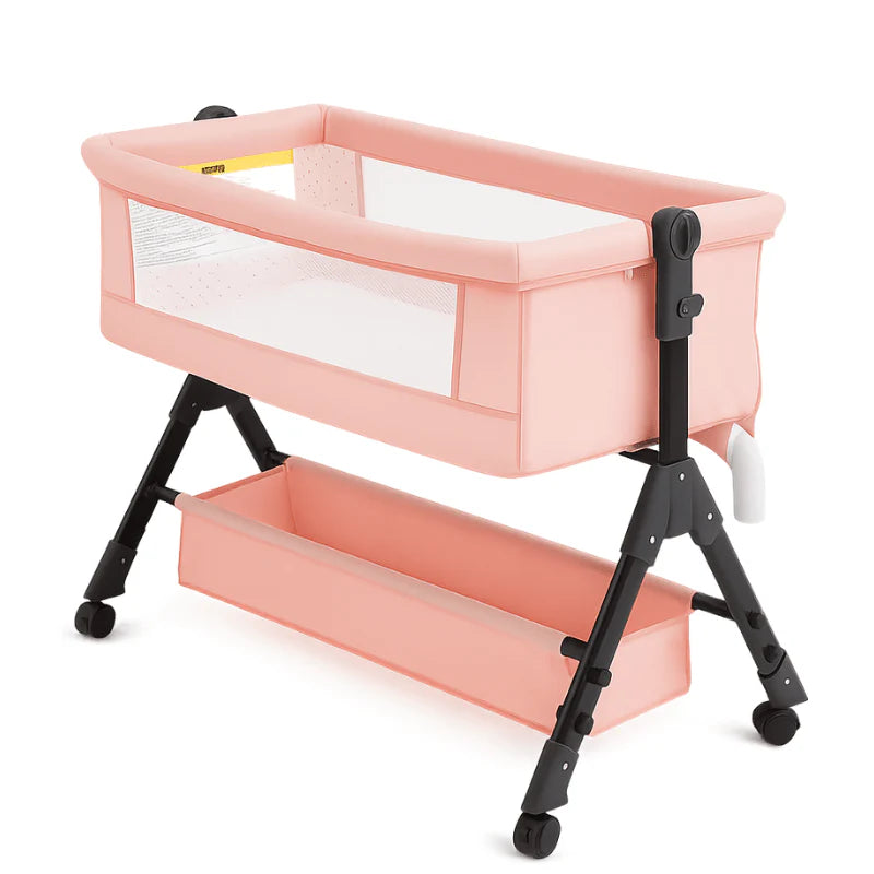 3-in-1 Baby Bassinet with Adjustable Height, Bedside Sleeper and Rocking Cradle