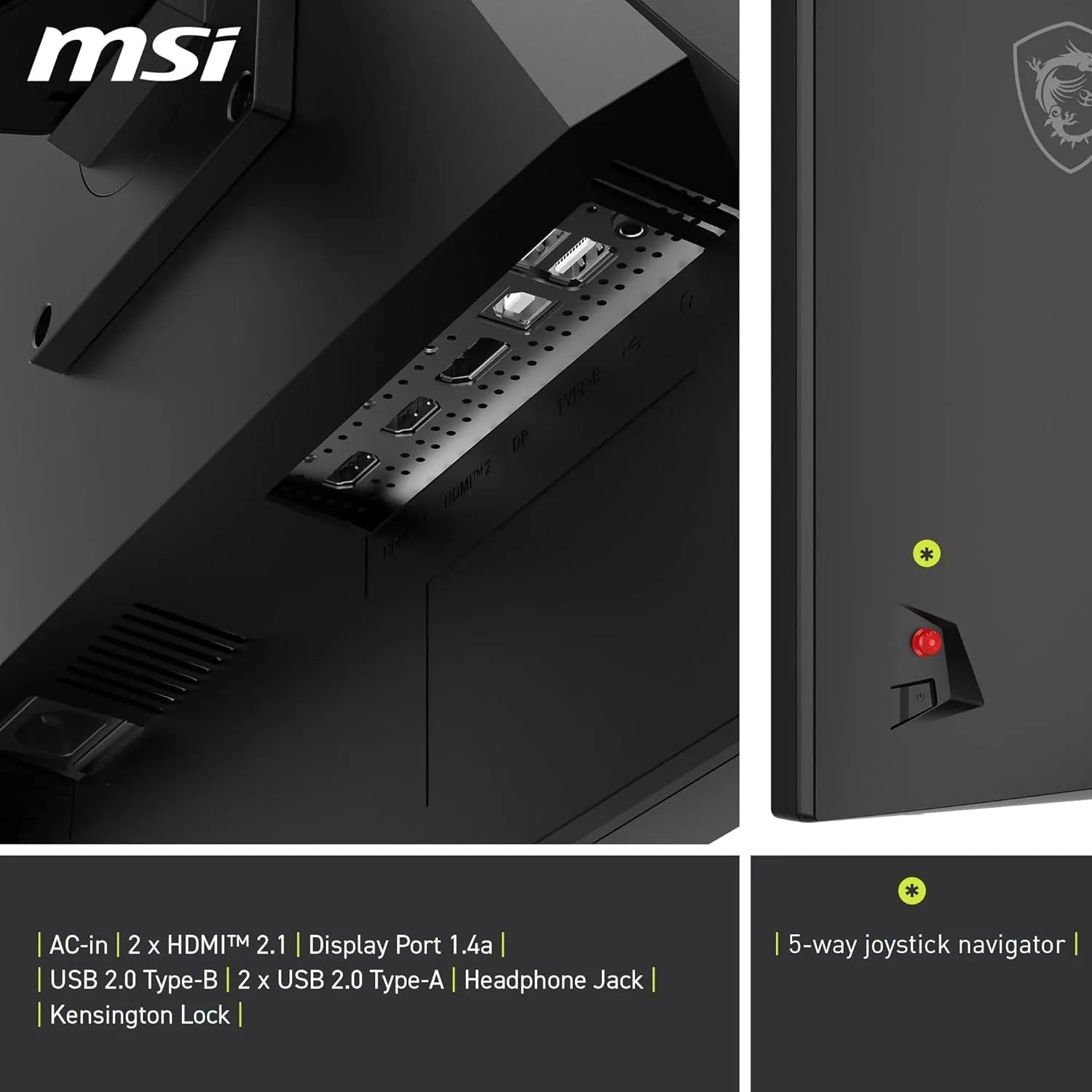 MSI MAG 322URDF E16 Monitor do gier 32 4K UHD 3840 x 2160 Rapid IPS 0,5 ms DisplayHDR 400 Ochrona oczu AI Vision Dual Mode HDMI 2.1 DP 1.4a Regulowany kąt nachylenia/wysokość - czarny