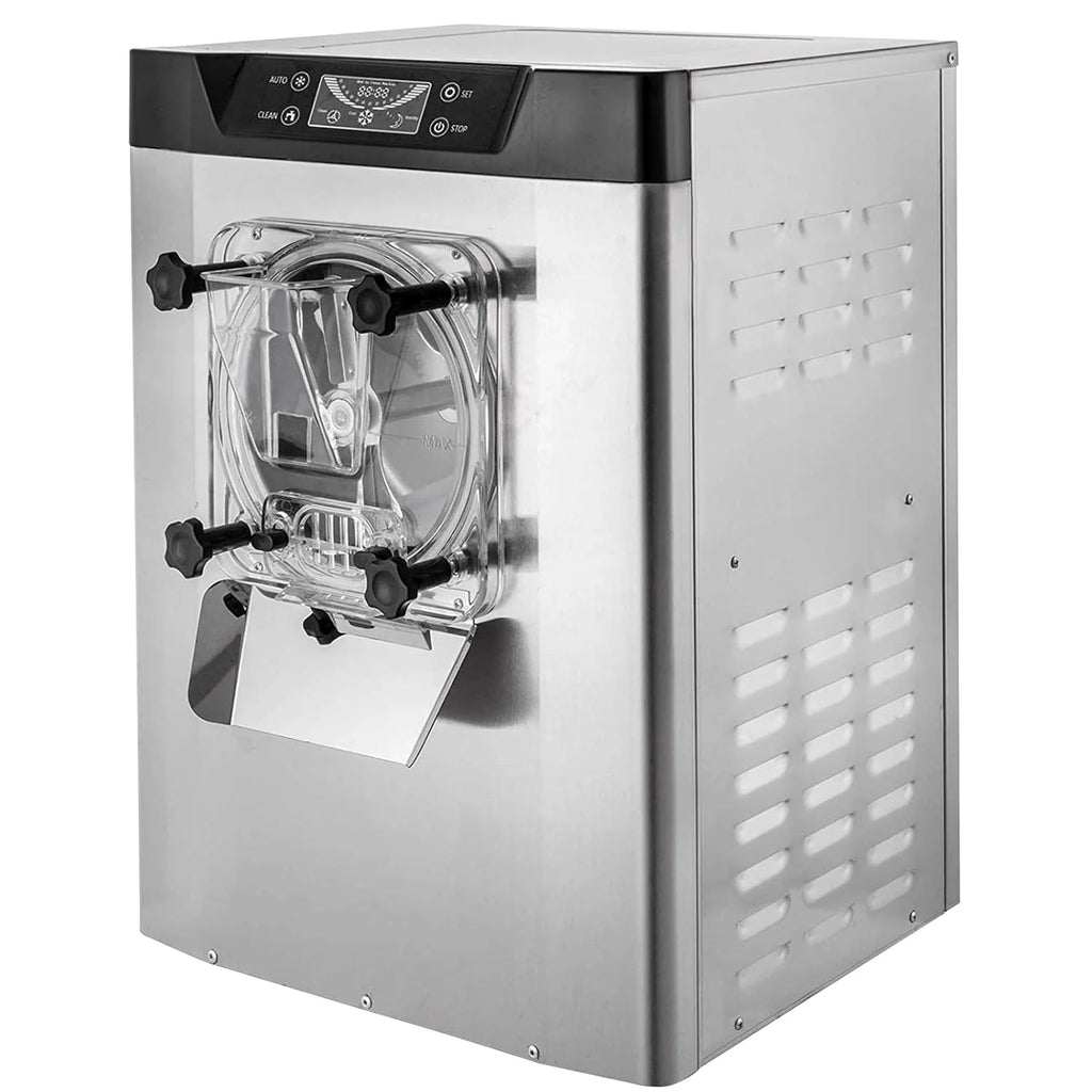 VEVOR Komercyjna maszyna do lodów, 16-20 l/h, 1400 W, z inteligentnym wyświetlaczem LCD i różnymi smakami, do baru przekąskowego, restauracji, srebrna