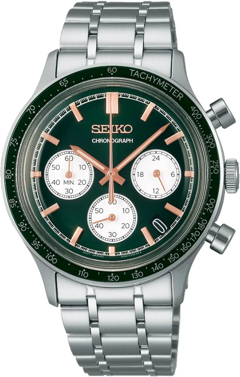 Seiko Męski sportowy chronograf, 38 mm