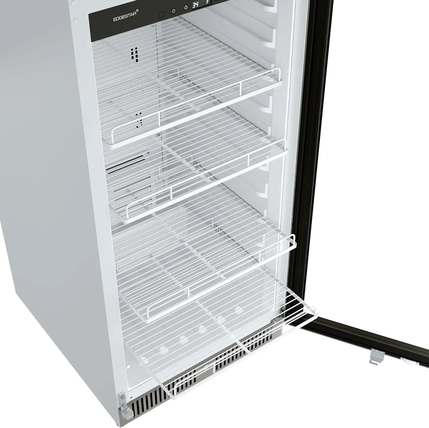22 Wide 10.1 Cu. Ft. Commercial Beverage Merchandiser – Stainless Steel, Temp Alarm, Reversible Door