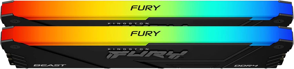 Kingston FURY Beast 32 GB 3200 MT/s DDR4 CL16 Desktop Memory Pojedynczy moduł | Intel XMP | AMD Ryzen | Plug n Play | Synchronizacja podczerwieni RGB | KF432C16BB2A/32